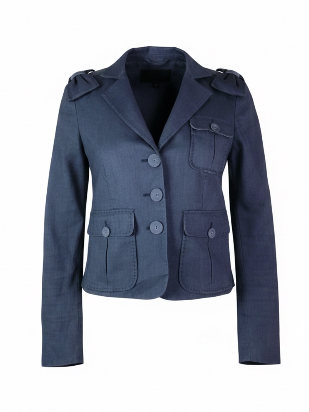 Rebecca Taylor Jacket With Bows Moody Blue Blazer